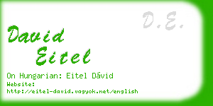 david eitel business card